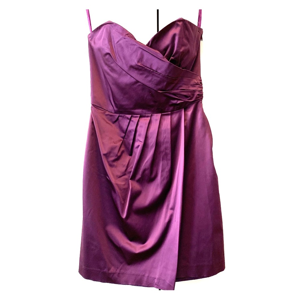 Purple Club Monaco strapless satin dress